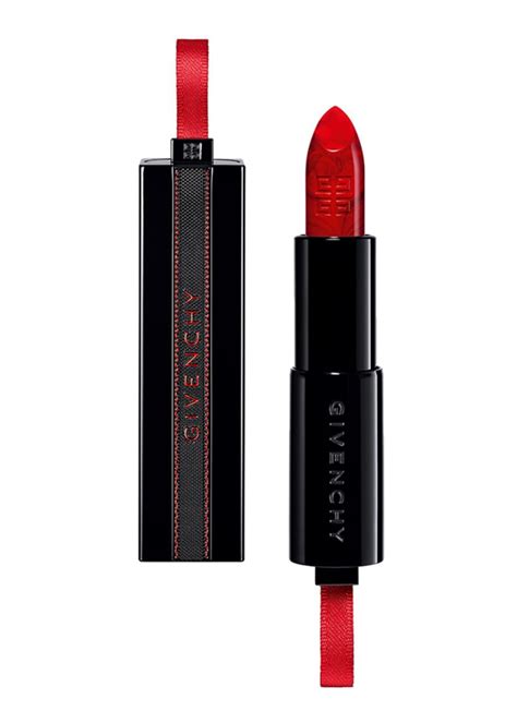 givenchy limited edition rouge interdit marbled lipstick in made-to-measure red
